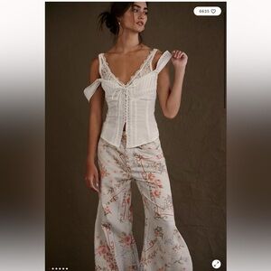 Free People Floral Wide-Leg Jeans*